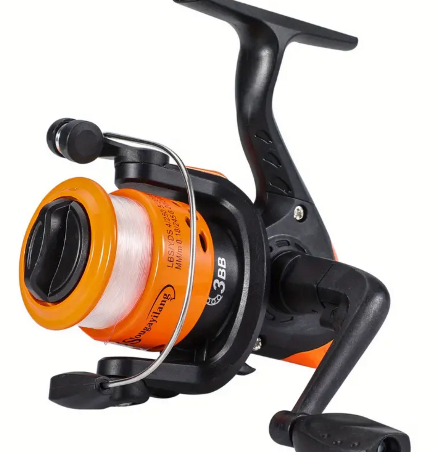 Sougayilang Mini 3BB Vismolen Aluminium Body Hoge Snelheid 5.2:1 Oranje