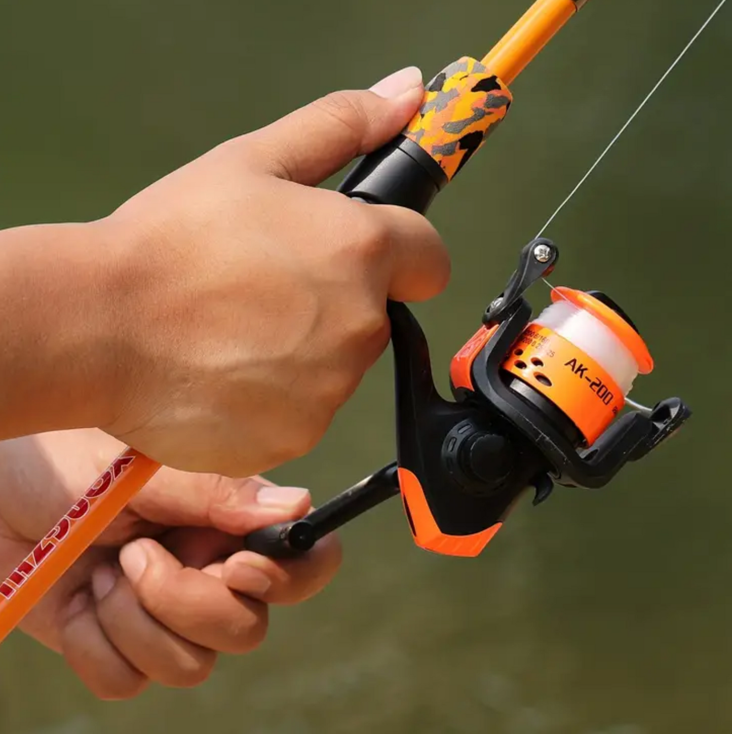 Sougayilang Mini 3BB Vismolen Aluminium Body Hoge Snelheid 5.2:1 Oranje
